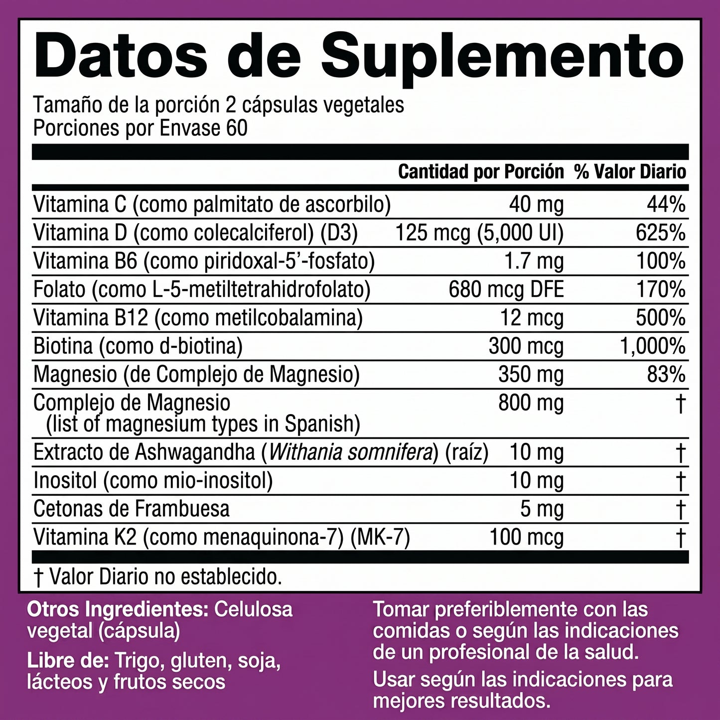 Magnesio EverHealth® 20 en 1 para Mujeres